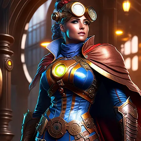 steampunk superhero evolving, breathtaking, 32k resolution, epic, unreal 5, sharpen