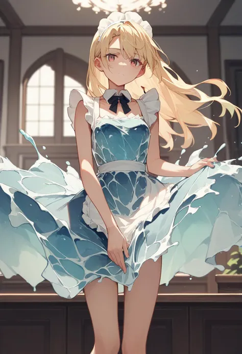 score_9, score_8_up, score_7_up, score_6_up, source_anime, <lora:water_dress_v0.2-pony:1>
1girl, long hair, blonde hair,
liquid dress, maid, indoors,