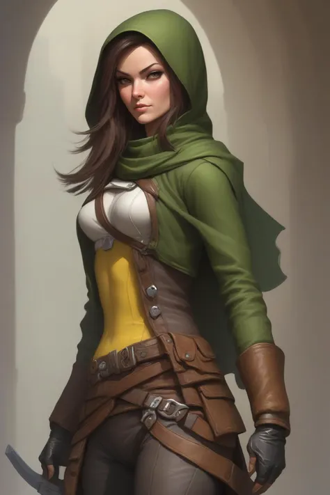 Female rogue, detailed background, masterpiece, best quality, high quality, absurdres