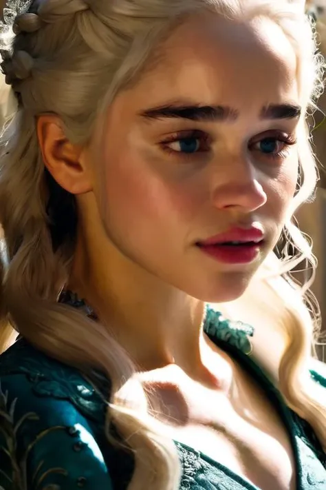 <lora:EmiliaClarke-RealVision-V1.0:.7> "eck, Emilia Clarke", miserable, blush