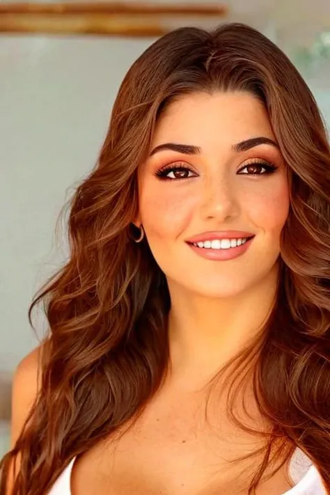 a closeup portrait of a playful nude girl, (large perky tits), long hair, , amazing body, pronounced feminine feature, busty, kitchen,, freckles, flirting with camera,hercel <lora:HandeErcel:1>