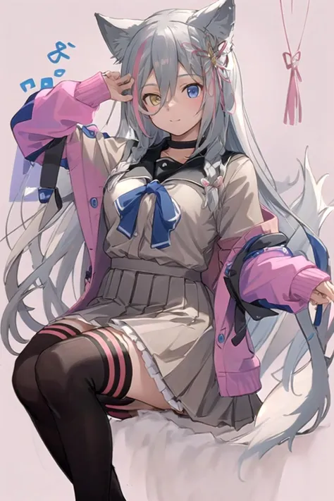 best quality, masterpiece, 1girl, <lora:ronomiyaHinagiku-000020:1>, ronomiya hinagiku, 1stoutfitsu, pink cardigan