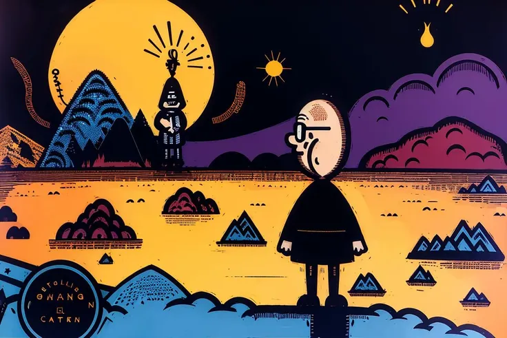 1boy, bald, people, battle, night, mountain, moon, mysterious, dark, lonely. <lora:Matti_Hagelberg-10:1.0>