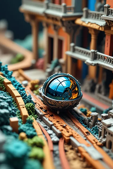 Tilt-shift photo of Mind blowing depth and foreground clarity, abstract details, distinctive visuals, Intricate and Exquisite Definition, sharp focus, Painstaking Attention To Details, (Very Intricate), (UHD), (Unreal Details), (Exquisite intricacies) . Selective focus, miniature effect, blurred background, highly detailed, vibrant, perspective control