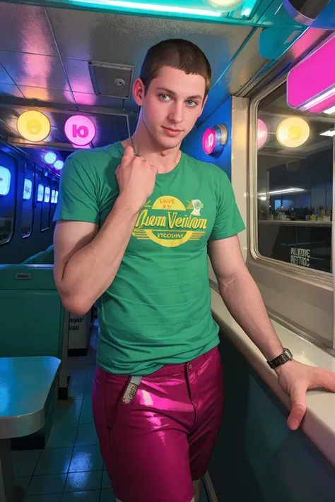 1boy, (Blue Eyes), happy smile,American boy,16 years old,young, slim body, slender, skinny body build, child-like,White Teenage boy ,Family Mart, diligently working in a convenience store. The man's appearance should be neat and professional, His facial expression should reflect a friendly and attentive demeanor, possibly assisting a customer or arranging products on the shelves. The convenience store setting should be well-organized and clean, with recognizable items such as snacks, drinks, and magazines displayed. The lighting should be bright, and the overall composition should convey a sense of everyday life in a bustling urban environment. The focus should be on the man and his role as a dedicated employee, serving the needs of the community,wearing blue colors micro thong with medium bulge,pale skin, skinny, good lighting, very pale skin, light skin, model with attractive body,medium bulge and medium butts,(Best quality, 8k, Masterpiece). High Detail , superior quality, natural lighting, beautiful, sexy, correct anatomy, good composition,realistic shapes, realistic skin tones,Natural eyes,realistic eyes,looking up at viewer,vpl,realistic muscles,Realistic wrinkles on the skin,Realistic arms and legs,Realistic face,realistic hair,Make a sexy and seductive face, Clear Focus: 1.2, Perfect Body virile: 1.4 , Slender Abs: 1.2, Highly detailed face and skin texture, detailed eyes, double eyelids, big upper lip, man focus,amazing composition, front view, HDR, volumetric lighting, ultra quality, elegant,Post a erotic photoshoot,Realistic pose,detailed hair,full body,Fujifilm XT3 photorealistic art by midjourney