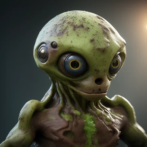 fking_scifi_v2, portrait of an alien, large eyes, slick skin, slime, 80mm, f/1.8, dof, bokeh, depth of field, subsurface scattering, stippling
<lora:richVIP_SD2.1:1>