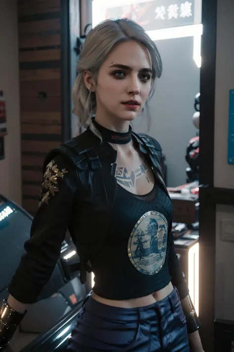 Ultra-realistic 8k CG,(masterpiece, top quality, best quality, official art, beautiful and aesthetic:1.2), (1girl:1.2),extreme detailed, ciri_cyberpunk