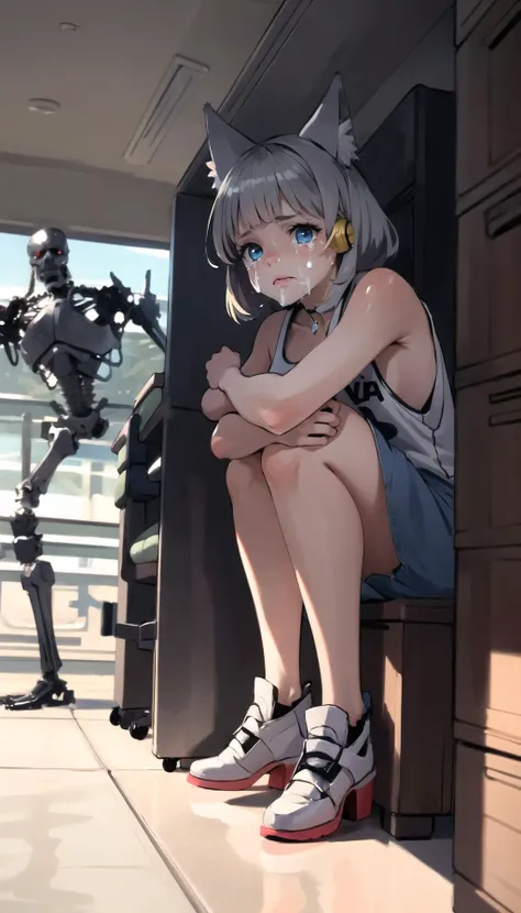 (cowboy shot),  sfw,  (masterpiece), (best quality:1.0), (ultra highres:1.0), detailed eyes,
BREAK
 <lora:niaXenobladeChronicles4_v10:0.8> nia
 <lora:HidingFromTerminator, sitting, under table, crying, skeleton:0.8> HidingFromTerminator, sitting, under table, crying, skeleton