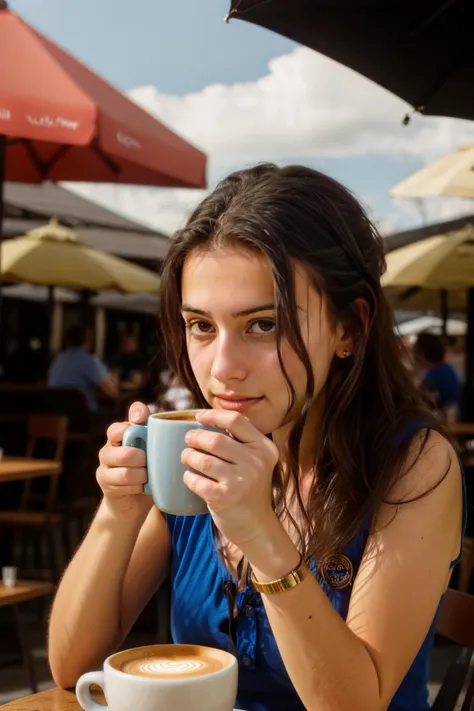 <lora:FelicityFey:0.8>, full color portrait of a young woman, having coffee at a vintage cafe, natural light, RAW photo, subject, 8k uhd, dslr, soft lighting, high quality, film grain, Fujifilm XT3