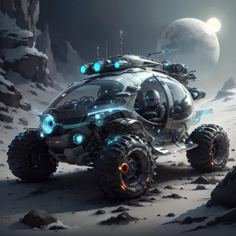 <lora:LunarPunkAI:.9> LunarPunkAI futuristic car, detailed, intricate
