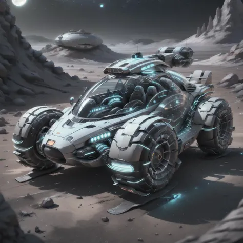 <lora:LunarPunkAI:1> LunarPunkAI futuristic car, detailed, intricate, masterpiece, 4K, 8K, High Quality, High Resolution, Perfectly Drawn,