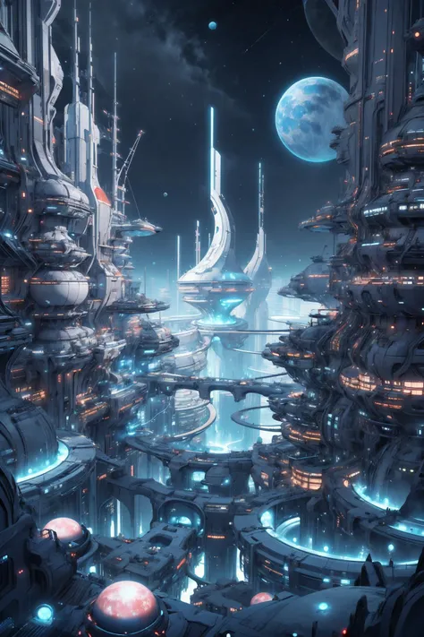 (detailed realistic background:1.3),
(official art, beautiful and aesthetic:1.2),
<lora:LunarPunkAI:1> LunarPunkAI Futuristic city wide viewpoint with a crowd of colonists, blue window lights,