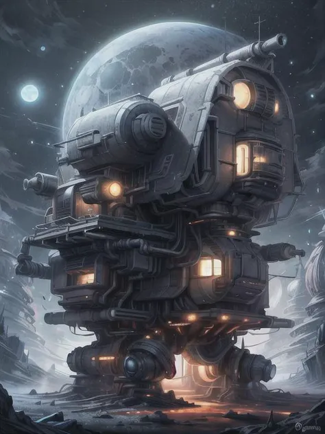 <lora:LunarPunkAI:1> LunarPunkAI house, night, stars in the background, detailed, intricate <lora:more_details:0.6>