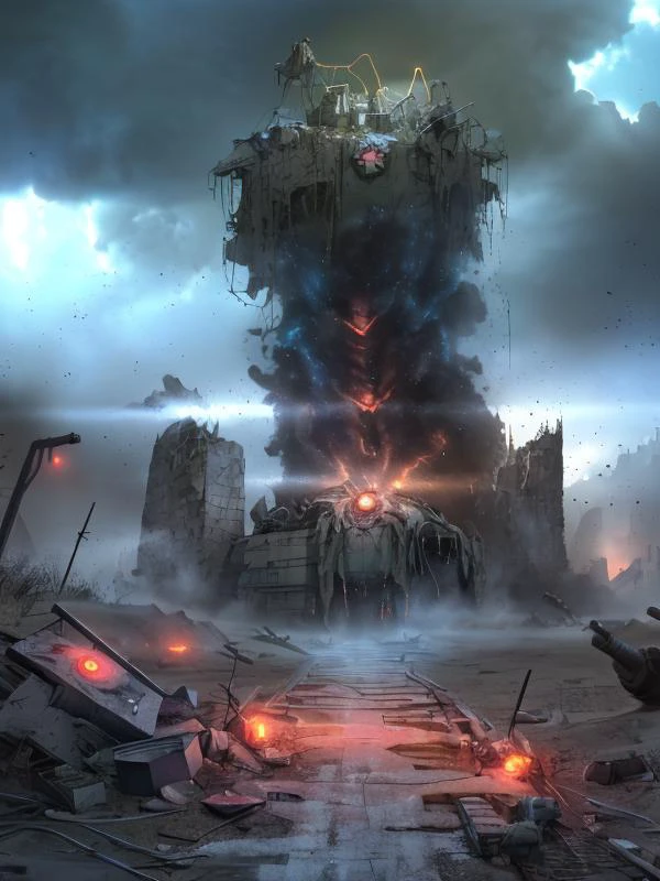 (Pui),(UHD:1.1), (nsfw:1.3),
(detailed background visible:1.2),
(Photorealistic:1.2),
large cylindrical (nuclear) container on a hill in front of a destroyed city, (luminescent painting), (dim lighting), glowing LED, danger, nuclear hazard symbol,
<lora:Wasteland:1> Wasteland, the, and, with, wasteland, background,
(hyper detailed:1.2),
(Style: subsurface scattering, analog style, realistic, film photography, highres photo, cinematic Lighting, trending on artstation, ((high quality:1.2, masterpiece:1.2)), (8k resolution),)