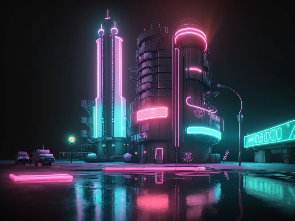 (3d:1.1),(Pui),(UHD:1.1), (nsfw:1.3),
(detailed background visible:1.2),
(Photorealistic:1.2),
black background,
(neon color accents Submarine tower sticking out of a puddle
:1.3),
thin neon tubes,
(neon color scheme:
(black background:1.2), (darkness:1.0), (dim glow:1.2),
(neon blue:0.9)
(neon pink:1.3)
(neon yellow:1.0)
(neon green:1.1)
(neon orange:1.3)
)
(hyper detailed:1.2),
(Style: subsurface scattering, analog style, realistic, film photography, highres photo, cinematic Lighting, trending on artstation, ((high quality:1.2, masterpiece:1.2)), (8k resolution),)
