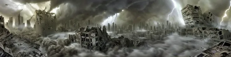 a detailed scaled (tornado raging over) a modern building in front of a (city in ruins:1.2).
<lora:Wasteland:0.85> Wasteland, the, and, with, wasteland, background