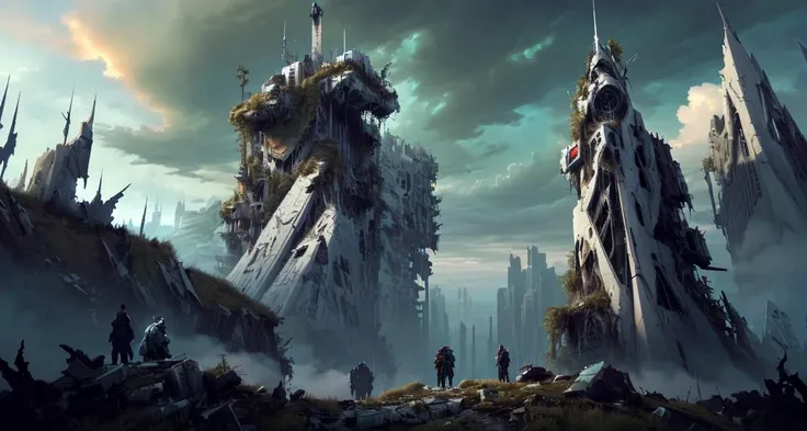 early morning sunspringtime
<lora:philipp_urlich:0.75> outdoors, scenery, cloud, no humans, cloudy sky, tree, landscape, mountain,
<lora:Wasteland:0.60> Wasteland, the, and, with, wasteland, background, (white futuristic (overgrown) city ruins) , wallpaper art of a ("The Concept of Justification":1.3) , [designed by Cory Loftis: Marek Okon:5], cyberpunk, neon, comics
