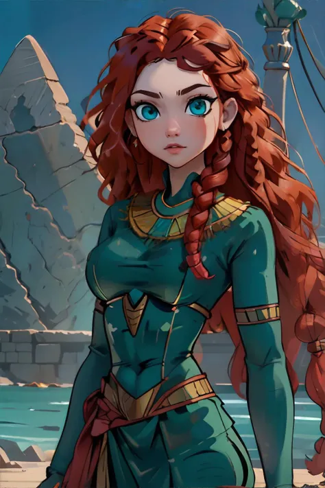 <lora:egyptstyle:0.8>, <lora:disneyprincesspack:0.5>, egypt, Merida, red hair, green eyes || masterpiece, 8k, high resolution, shallow depth of field, sharp focus
