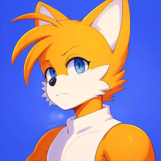 <lora:Tails v1:.8> milesprower, close-up headshot, (handsome face!), high res, absurdres, hi res, masterpiece, masterwork, 4k