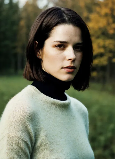 A stunning intricate full color portrait of (sks woman:1), wearing a black turtleneck, epic character composition, by ilya kuvshinov, alessio albi, nina masic, sharp focus, natural lighting, subsurface scattering, f2, 35mm, film grain, <lora:locon_neve_v1_from_v1_64_32:1.25>