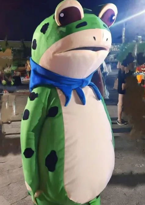 Frogdoll,animal costume,night,<lora:test6-000002:1>,