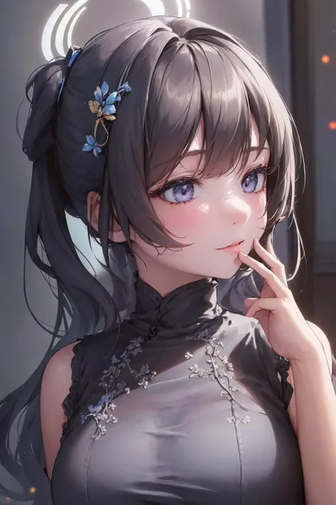 1girl, <lora:Kisaki:0.5>, colorful theme, (best quality, high quality, high resolution), realistic, ultra-detailed, highly detailed face features, absurdres, realistic lighting and reflections, highly detailed face features, see through shirt, best photo,high quality illustration