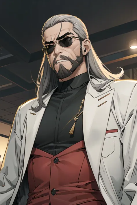 <lora:Style_SW:1> stylesw
1boy, portrait, upper body, long hair, gray hair, wizard costume, long beard, aged up, sunglasses,
masterpiece, best quality,