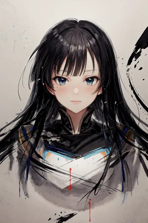 (portrait:1.4), solo, ikaruga, white uniform, armband, skirt, pantyhoe, white glove, BREAK, zydink, ink sketch, ink splatter, ink splashing technique, freehand brushwork, flowing brushstrokes, (artistic interpretation)
<lora:senrankagura_ikaruga:0.8>
<lora:add_detail:1>
<lora:GoodHands-vanilla:1>
<lora:zyd232_ChineseInkStyle_v1_0:0.9>