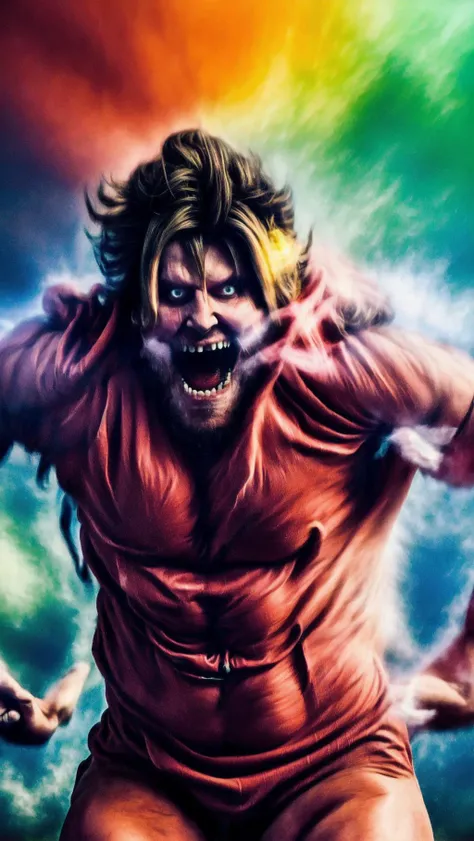 1boy, Attack titan, Drachenlord, Rainer Winkler Drachenlord, (((full body))), red FlamingEye, <lora:FlamingEye:0.5> <lora:Attack_Titan:1> BREAK,
anger, rage, BREAK,
sprint, (((steaming body))), charge, Motion Trail After Image, motion blur, ((( running))), <lora:MotionTrail:0.25>, masterpiece, best quality, hyperrealistic, extremely detailed, highly quality, 4k, sharp focus, professional photograph, sharp focus, award winning, cinematic lighting, octane render, unreal engine, volumetrics dtx, Wallpaper,