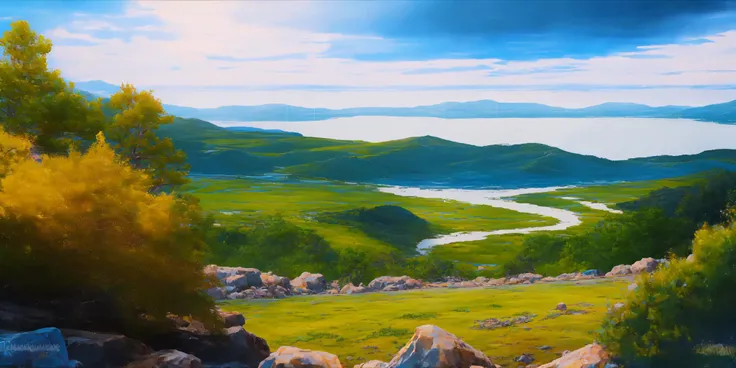 <lora:AnimeVibesV3:1.2> animevibes,
scenery, sky, landscape, (illustration:1.1), painting, detailed vegetation, ((rain)), (no humans:1.1),