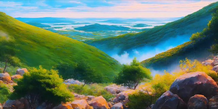 <lora:AnimeVibesV3:1.2> animevibes,
scenery, sky, landscape, (illustration:1.1), painting, detailed vegetation, ((rain)), (no humans:1.1),