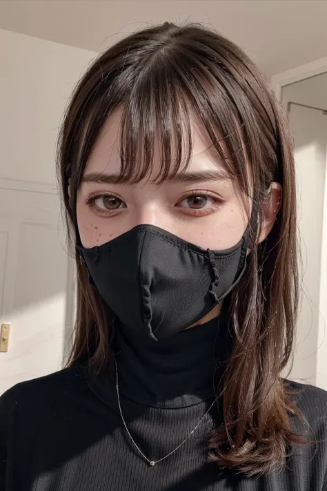 <lora:MomotaLocal_V1:0.85>
Momota, 1girl, solo, long hair, black hair, (black mask:1.2), turtleneck, turtleneck sweater, mouth mask,
(freckles:1.1),
<lora:more_details:0.3>, masterpiece, extreme details, detailed, focus, masterpiece, realistic, photorealistic, 4k, 8k, 16k, highres, shiny, shiny hair, shiny skin, shiny clothes