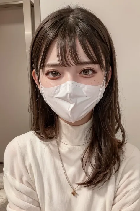 <lora:MomotaLocal_V1:0.85>
Momota,  1girl, solo, long hair, black hair, mask, turtleneck, turtleneck sweater, mouth mask, 
(freckles:1.1), 
 <lora:more_details:0.3>, masterpiece, extreme details, detailed, focus, masterpiece, realistic, photorealistic, 4k, 8k, 16k, highres, shiny, shiny hair, shiny skin, shiny clothes
