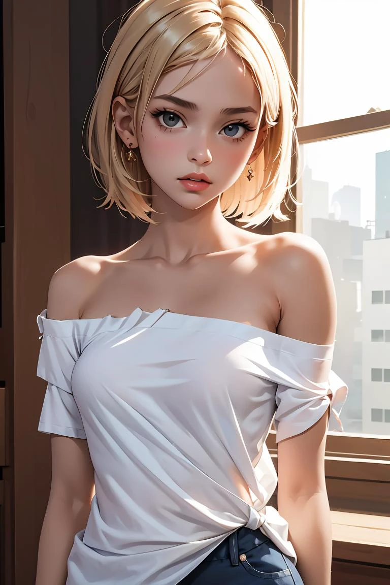 (masterpiece, best quality), 1girl, <lora:Single bare shoulder shirt:1> single bare shoulder shirt long, single bare shoulder shirt short