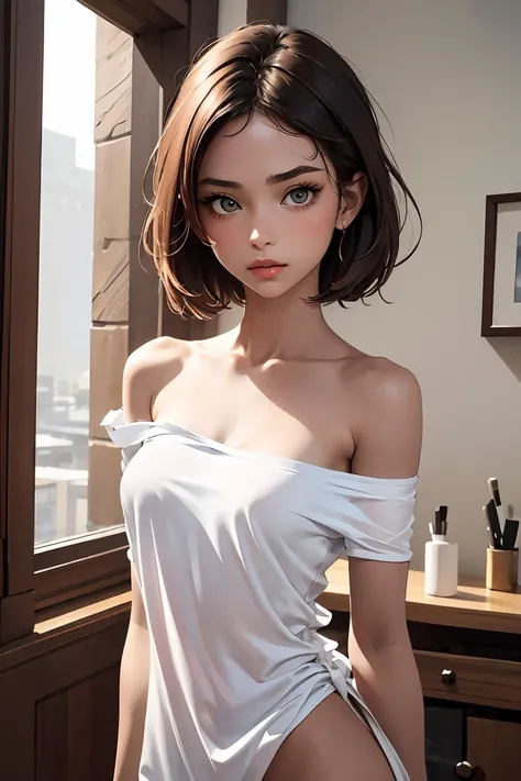 (masterpiece, best quality), 1girl,   <lora:Single bare shoulder shirt:1> single bare shoulder shirt long, single bare shoulder shirt short