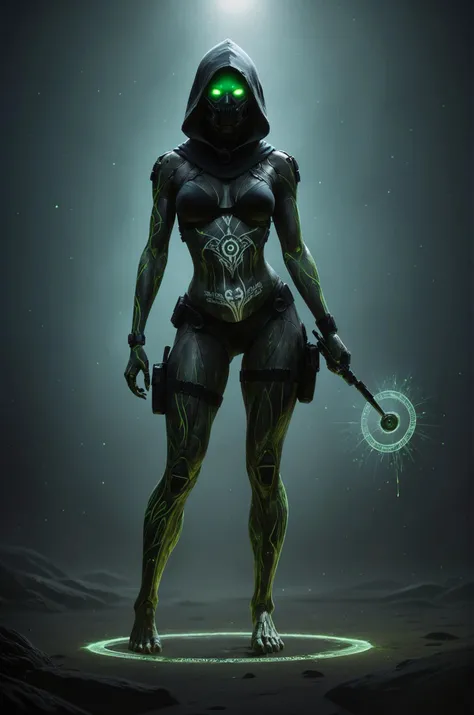 score_9, score_8_up, score_7_up,
zPDXLrl
((full body, ink and watercolor illustration on parchment)), ((woman, futuristic necromancer, beautiful, seductive, runic tattoos, dark green magic, black toga, canvas hood, silver embrodery)), ((multiples complex glowing runic circles, ral-frctlgmtry, glowing particles, ais-darkpartz)), BadDream, cp2077