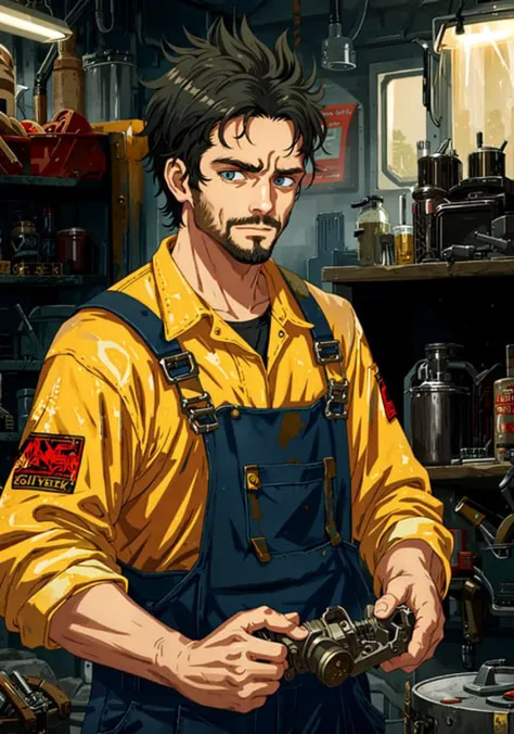 (high fidelity, professional digital art:1.2),
Grease-stained overalls, calloused hands, rugged toolbox, blackened goggles pushed back onto forehead. The mechanic exudes confidence and capability as they tinker with complex mechanical parts, their intense focus making it easy to forget the world around them.
<lora:anime_extract:1>