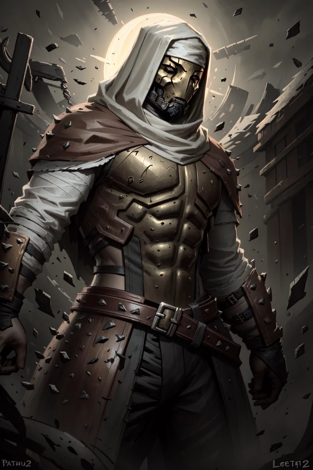 <lora:DarkestDungeon_LeperV1.0-000014:.75> LeperDD2 combat
