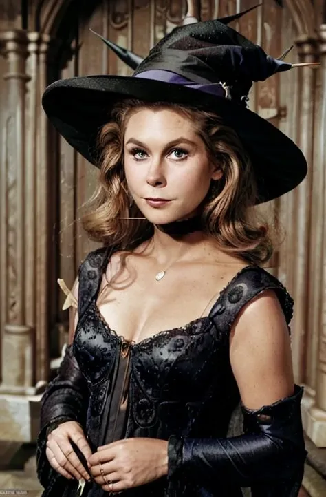masterpiece, best quality, photo of elizabeeem as witch, looking amazing at a medieval castle, closeup,<lora:elizabeeem:1>high quality, absurdres,