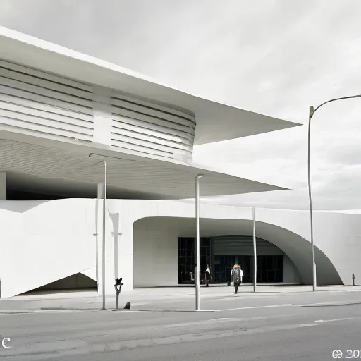 <lora:streetscene:0.8>,street view,high quality,8k,Ultra hd! editorial, rick owens model, white and chrome, iso 400, surrealistic, 8k, full frame, landscape, modern architecture, Anto style, beautiful, lively, wealthy