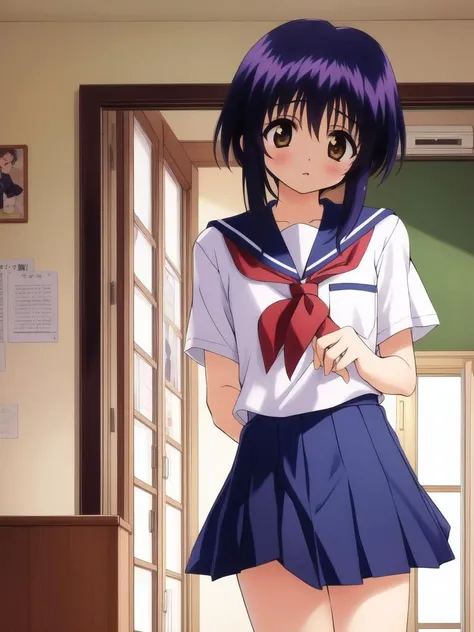 <lora:Yuichi:0.8>Yuichi, dark_blue hair, brown eyes, short hair, long locks, 1boy, otoko no ko, solo, school uniform, cowboy Shot,
home in the room,
masterpiece, high quality, very_high_resolution, large_filesize,