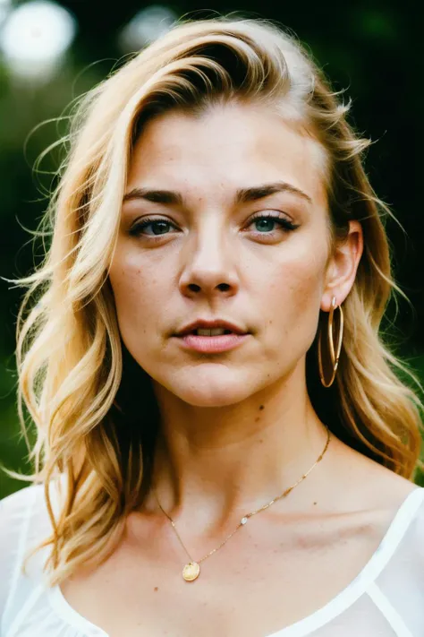 face shot of natalieD1, (serious look), (blonde medium length hair), (hand on chin), Photorealistic, Hyperrealistic, Hyperdetailed, analog style, hip cocked, demure, detailed skin, matte skin, soft lighting, subsurface scattering, realistic, heavy shadow, masterpiece, best quality, ultra realistic, 8k, golden ratio, Intricate, High Detail, film photography, soft focus, detailed skin texture, (blush:0.5), (goosebumps:0.5), subsurface scattering