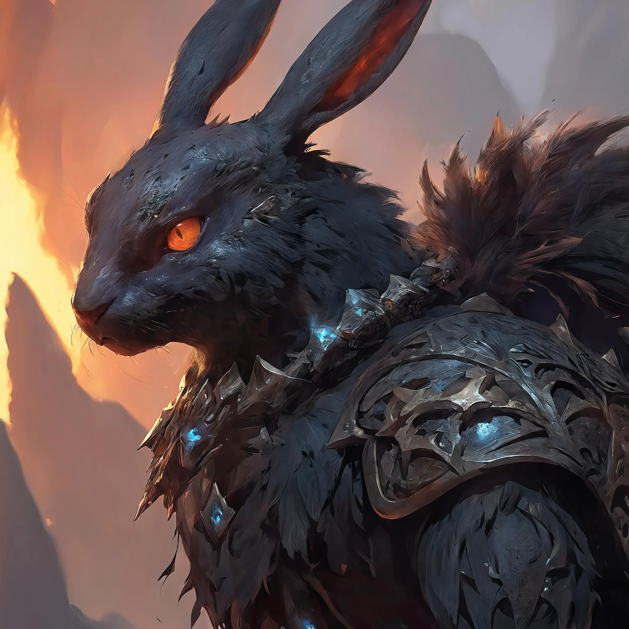 <lora:style-oil_paint-xl-by_oliviaoliveira:0.8> <lora:add-detail-xl:2.0>, <lora:add-detail-xl:2.0>, wlop, detailed expressive eyes, fantasy style, the ephemeral gronkwhacker is a small beast that prospers in intense heat, building its whippletorbig lairs in the flanks of active volcanos on planet budderbunny beta, here we get a good look of its dark tail and huge eyes as it lays in ambush to prey on the slippery wibblerat from the shadows of its astarted hideout, colorful, whimsical, style by nty