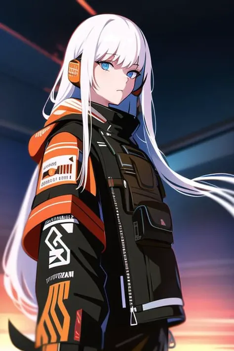 1girl, white hair, long hair, techwear <lora:strlxsslora:1>, masterpiece, bestquality, realistic, realism