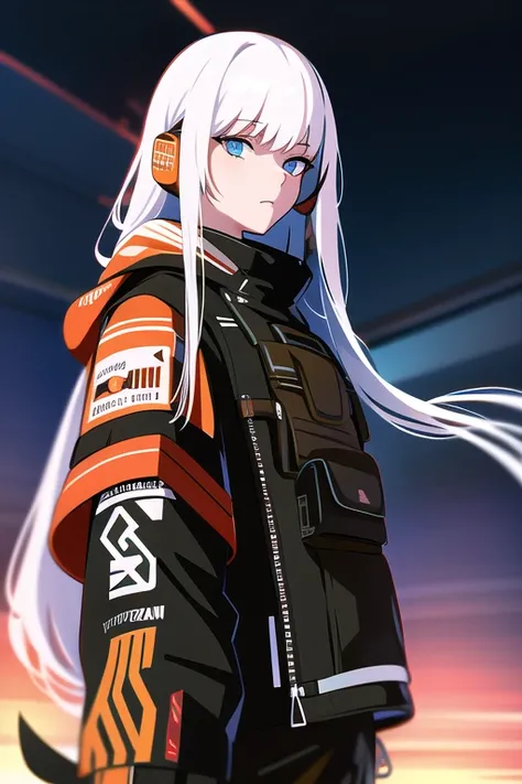 1girl, white hair, long hair, techwear <lora:strlxsslora:1>, masterpiece, bestquality, realistic, realism