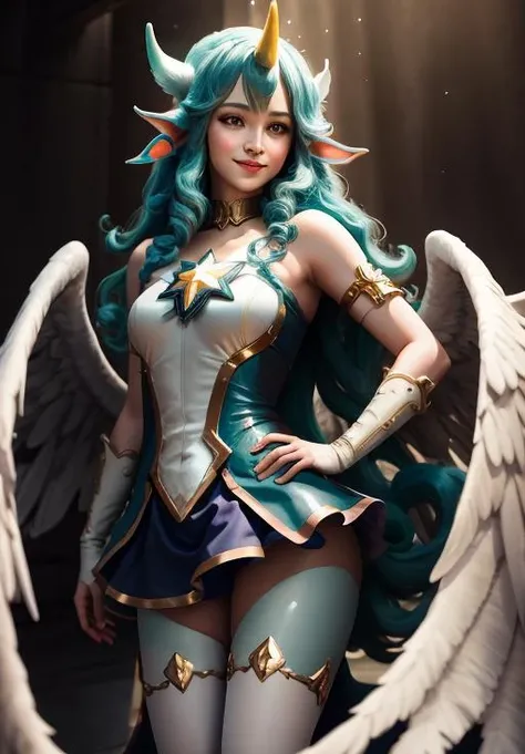 Princess Celestia,Princess Celestia from my little pony, Princess Celestia in the form of a girl, long hair, lush hair, steampunk, body from steampunk mechanisms, golden gears, not human, gear leather, white boots, full-length, front view, sun earrings, near the castle, big castle, day, big sun, steampunk style, a lot of yellow magic, big white angel wings, angel wings, best quality, Very detailed, ultra 8K resolution