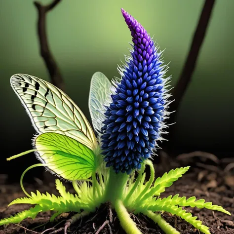 Angst Monumental Harmonious Fleshy-rooted Spherical plant, Sapphire Catkin Wing flower, Ligulate, Aposepalous, Alternate, Shallow root , <lora:Angst-v1-2_SDXL:1>