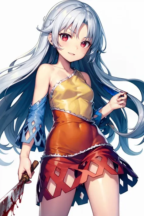 <lora:touhou_sakata:1.0>, cowboy shot, solo, 1girl, sakata nemuno, smile, looking at viewer, grey hair, multicolored dress, single strap, detached sleeves, bare shoulders, <lora:add_detail:1>, masterpiece, best quality