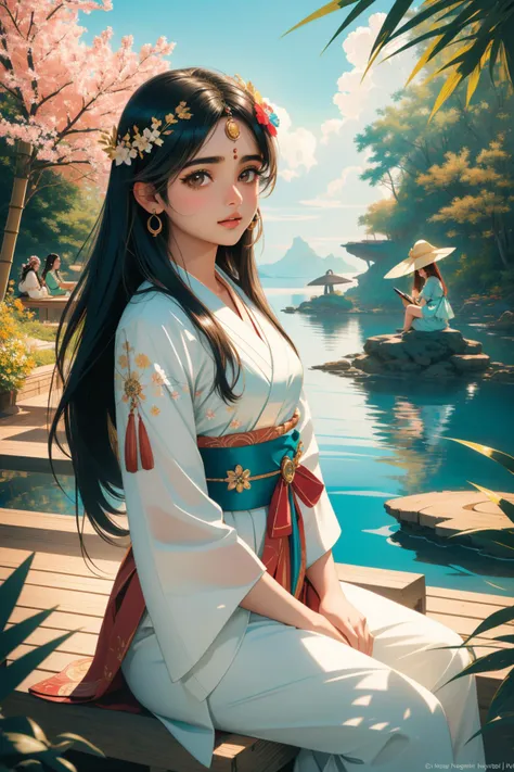 tv_Maria_Patel_MXAI, [ (art by David Aja:1.2) : (Daria Endresen:1.1) : (Augustus Edwin Mulready:1.1) :14], 8k Chalk painting, summer garden with Bamboo, elegant, landscape of a ([The Amazon River:The Island of the Sirens:2]:1.3) from inside of a Airport, it is very Worn-Out and Broken, at Midday, Sketch, Depressing, Ukiyo-E, key light, Low shutter, Oversaturated,  concept art, Decoupage, most beautiful artwork in the world, award winning, painterly, hopeless