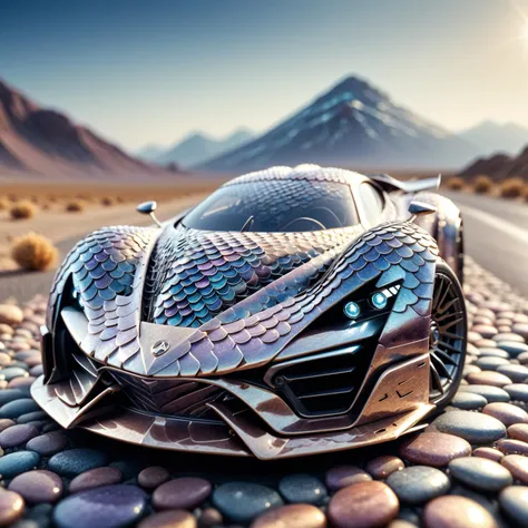 HDR photo of skeletonized concept hypercar made of nebula scales,sharp,gemstone,cosmic,miniature,tiltshift,macro product display,intricate laser engraving,dvrscls,druidic,hyperdetailed,maximum fidelity,quality,cinematic,subsurface scattering,maximal attention to correctness and detail,epic,magnificent,wondrous,<lora:DeverScalesXL:1>,dvrscls, . High dynamic range